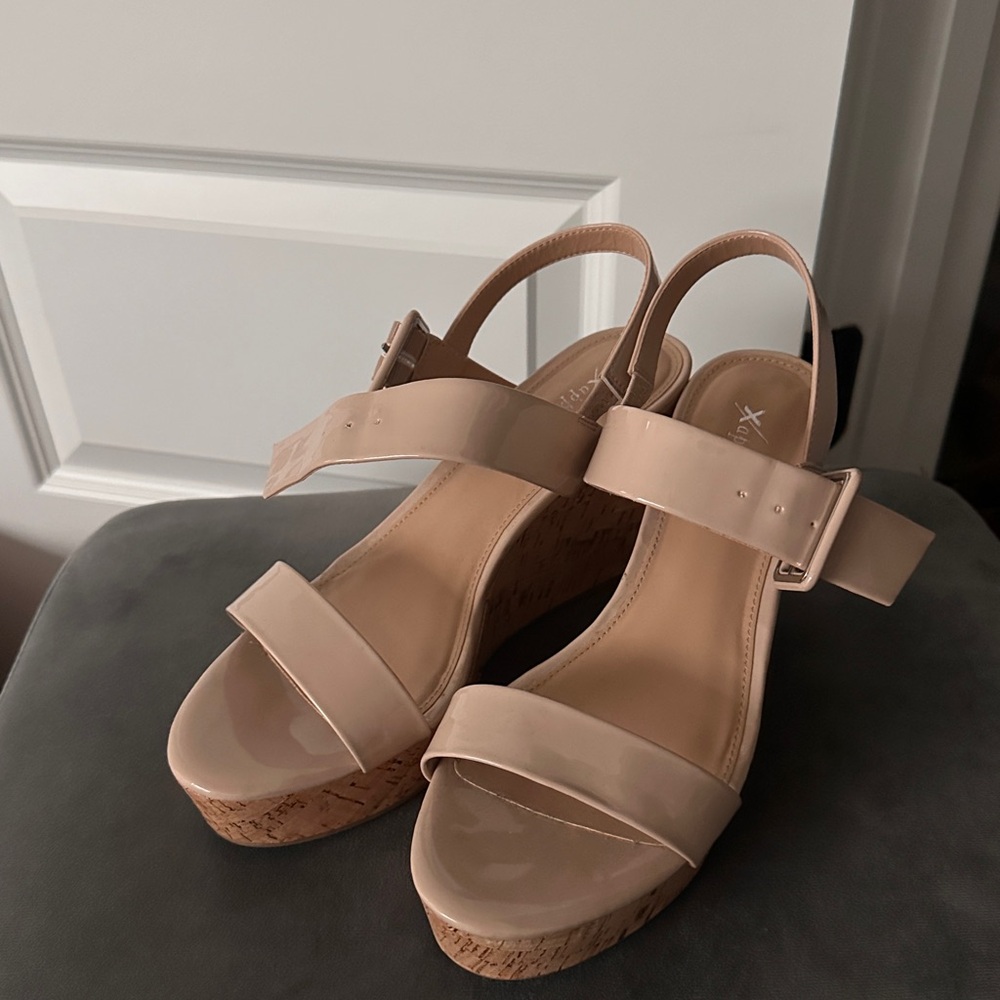 Beige Wedge Sandals